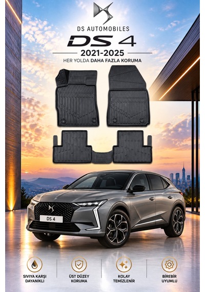 Ds Ds4 2021+ Aracınıza Özel Üretim Havuzlu Paspas Takımı A+ -mod-