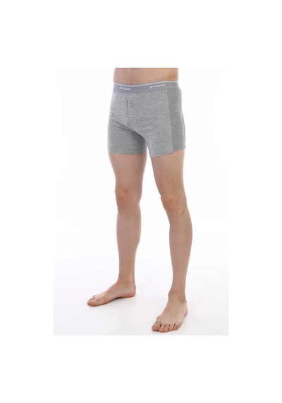 Moda Dua Çift Kaplan 880 Elastanlı Erkek Boxer gri