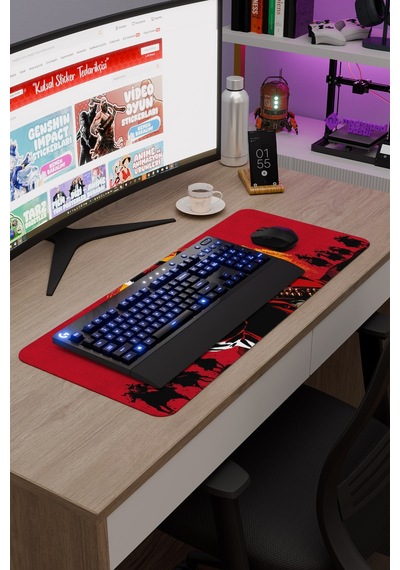 Red Dead Redemption 2 Dikişli Kauçuk Oyuncu Mousepad V2 - 70x30 Xl Gaming Mouse Pad