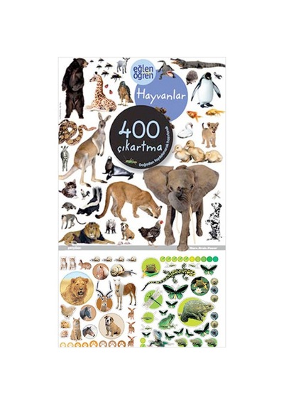 Eğlen Öğren Hayvanlar 400 Çıkartma- Dstil Tasarım