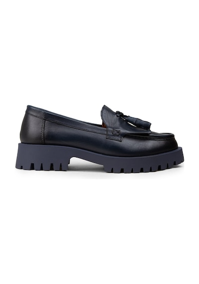 Deery Kadın Hakiki Deri Lacivert Püsküllü Loafer - 02033zlcvc02