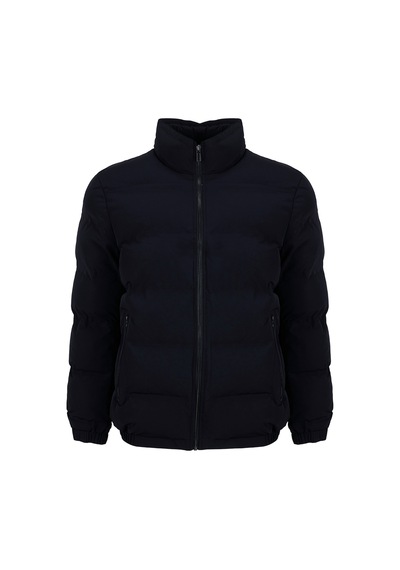 Fabrika F6wm-mnt 2108 Siyah Erkek Dik Yaka Kapitone Slim Fit Mont