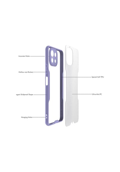 Newface - 606 - Xiaomi Mi 11 Lite Kılıf Platin Silikon - Ece-umay - - Pembe