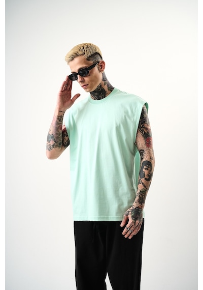 Respire Erkek Basic Tank Top Atlet Su Yeşili