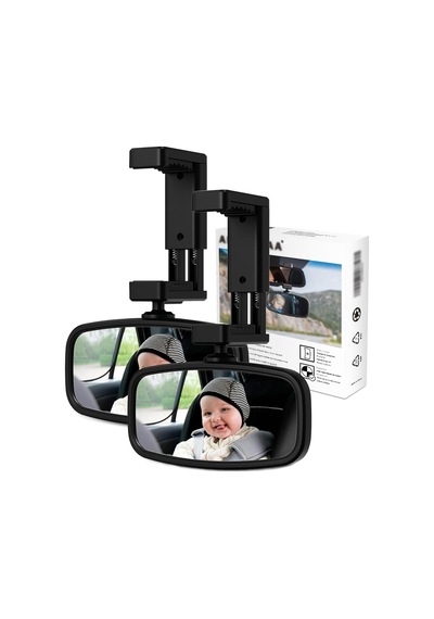 Alliluya Bebek Araba Dikiz Aynası, 2'li Set, 360 Döndürülebilir, Yaylı Klipsli Arabada Bebek Var Sticker