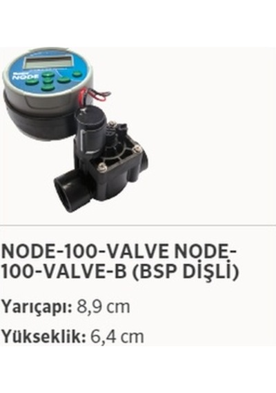Hunter Node100 Pilli Sulama Kontrol Ünitesi- 1 İstasyonlu Vanali