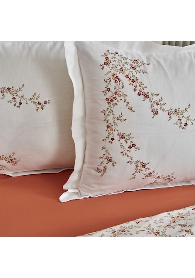 Karaca Home Mizu %100 Pamuk Çift Kişilik Nevresim Takımı + Pike Krem