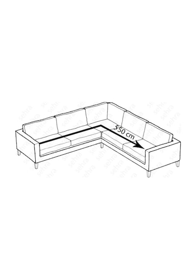 Upmall Bürümcük 7 Kişilik Köşe Koltuk, Kanepe Örtüsü, Koltuk Kılıfı, Lastikli, Etekli, L Köşe 550 Cm Mor Mor