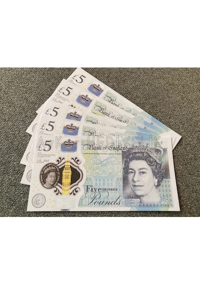 300 ADET 5 STERLİN BANKNOT POUND PARA GEÇERSİZ