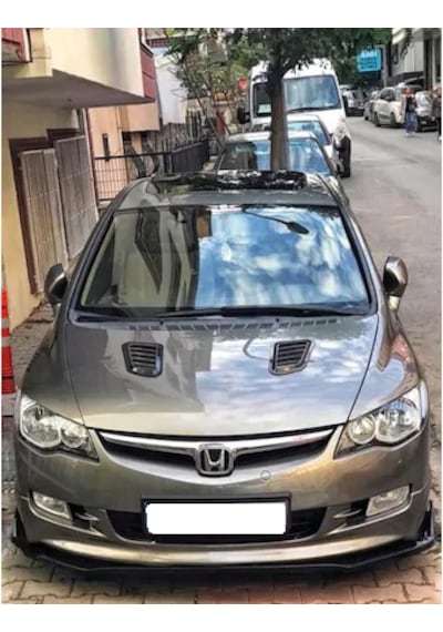 Üniversal Her Araca Uyumlu Piano Black Kaput Üstü Havalandırma Iz