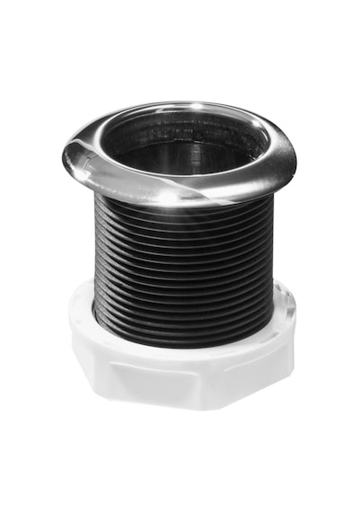 Thru-Hull W/Inox Flange. Threaded 2". L.72mm