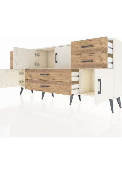 Arges Konsol 3 Raflı 6 Çekmeceli 4 Kapaklı 176x30x83 Aytaşı-aytaşı/çam Aytaşı/çam Arges Konsol 3 Raflı 6 Çekmeceli 4 Kapaklı 176x30x83 Aytaşı-aytaşı/çam Aytaşı/çam