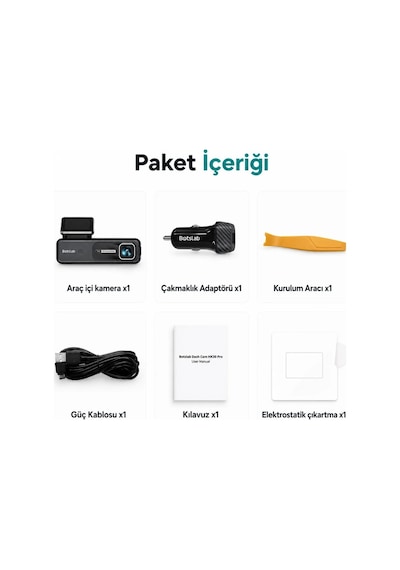 360+ Botslab HK30 Pro 2K QHD WiFi 140° Geniş Açı Gece Görüşlü Akıllı Araç İçi Kamera