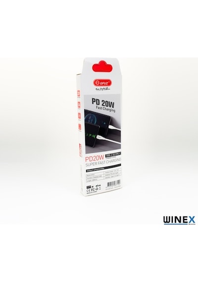 Winex Ca120 Pd20W 3A Type-C To Type-C Data Ve Hızlı Şarj Kablosu