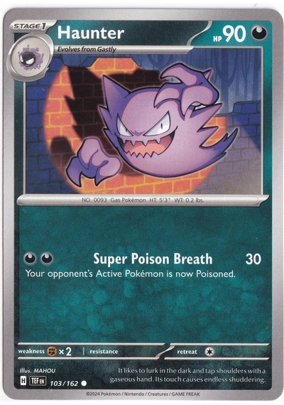 Haunter 103/162 - Temporal Forces - Pokemon Kartı Mint
