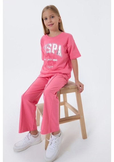 U.s. Polo Assn. Kız Çocuk Pembe Pijama Takım Us2509-c-v1 Pembe