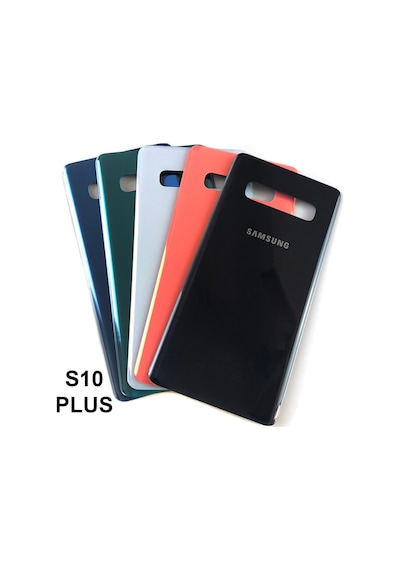 Samsung Uyumlu S10 Plus Arka Cam Kapak Batarya Pil Kapağı+B7000 Yapıştır