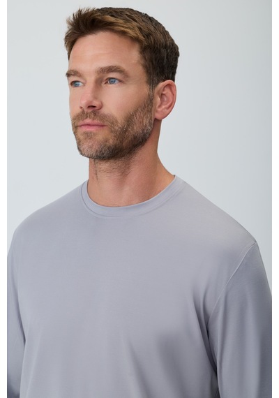 Morven Erkek Açık Gri Bisiklet Yaka Rayon Sweatshirt 27ks063001103 Açık Gri