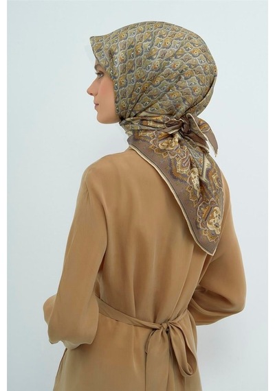 Armine İpek Eşarp 2026 Yaz - 9518-35 Kum Beji Twill