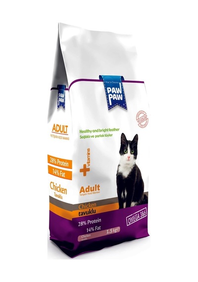 Pawpaw Tavuklu Yetişkin Kedi Maması 1,5 Kg
