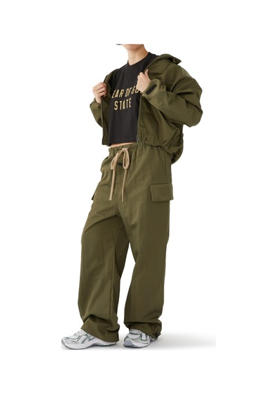 Fear Of God Doku Desenli Naylon Pantolon Yeşil