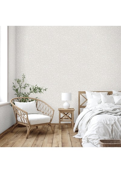 Muse Koleksiyonu 25109-1 Krem Vizon Dokulu Modern Duvar Kağıdı 1.06x15.6m, 16.5m²