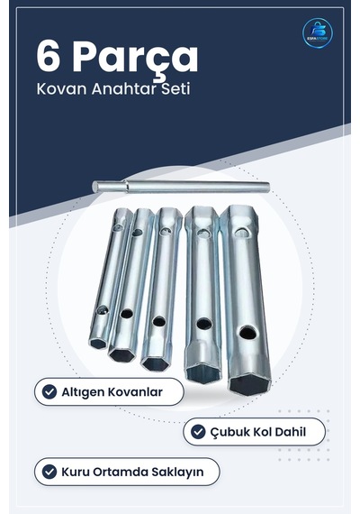 Lokma Takımı 6 Parça Kovan Anahtar Seti Hırdavat Tamirat Aletleri