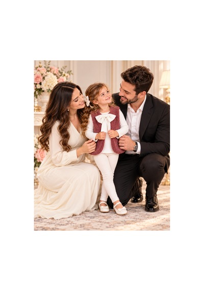 Genel Markalar Peluş Yelekli Kız Çocuk Takımı Şık Ve Sevimli Kombin Bordo - 927693885 Bordo