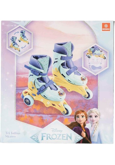 Frozen Karlar Ülkesi 3 Tekerlekli Inline Paten - 29-32 Numara Ayarlanabilir Başlangıç Pateni Çok Renkli