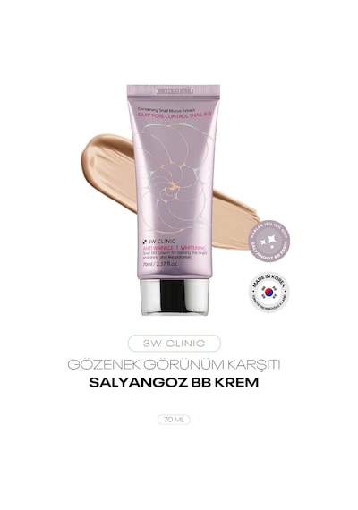 Gözenek Görünümü Karşıtı Kore Bb Krem 3w Clinic Silky Pore Control Bb Cream Doğal Bej