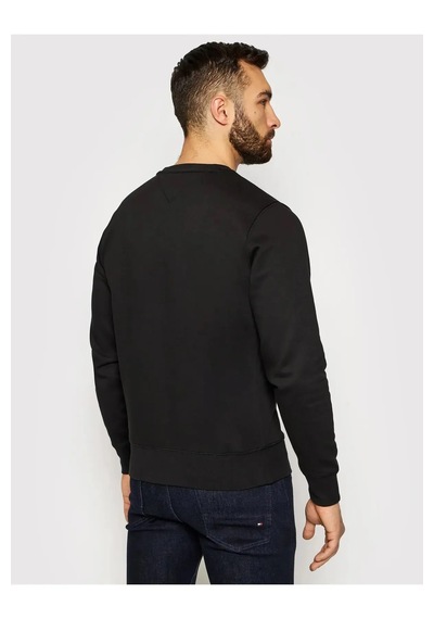Tommy Hilfiger Sıfır Yaka Sweatshirt Siyah