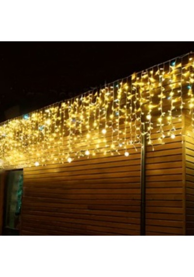 Led Aydınlatma Şeffaf Kablolu 3,5x1m Sarkıt Dış Mekan Gün Işığı Beyaz Flaş Gün Işığı
