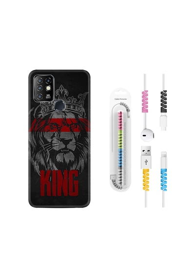 Infinix Hot 8 Kılıf Kablo Koruyuculu King 1894