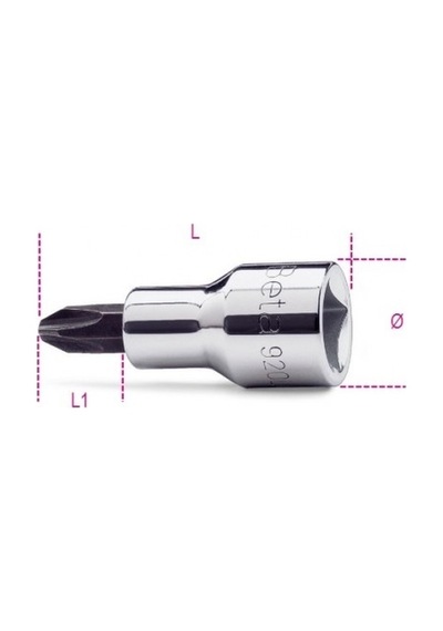 Beta 920 Ph Yıldız Tornavida Lokma 1/2" Ph4