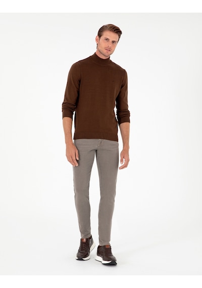 Pierre Cardin Erkek Koyu Kahverengi Kazak /triko 50296548-vr084 Koyu Kahverengi