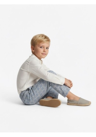 Zekids Erkek Çocuk Tasarım Pantolon-17182 Mavi