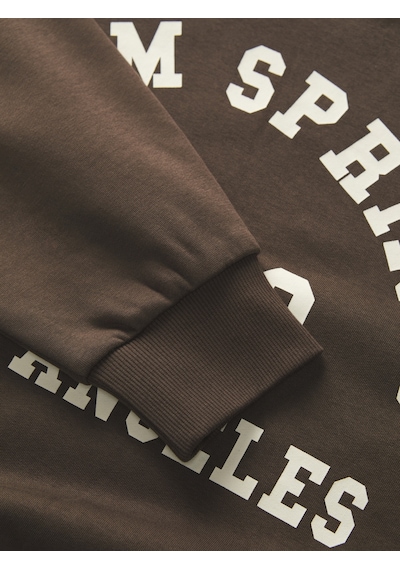 Jack & Jones Kadin Gögüs Baskili Relaxed Fit Sweatshirt - Merle - 12260608 Bracken