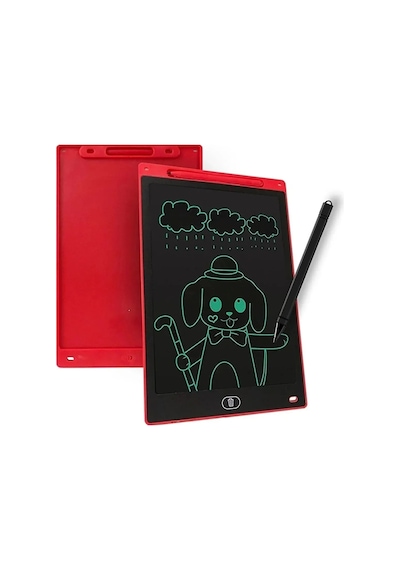 Çizim Tableti 12inç Eğitici Çocuk Tableti Grafik Tablet Dijital Kalemli Ekran Yazı Tahtası Kırmızı