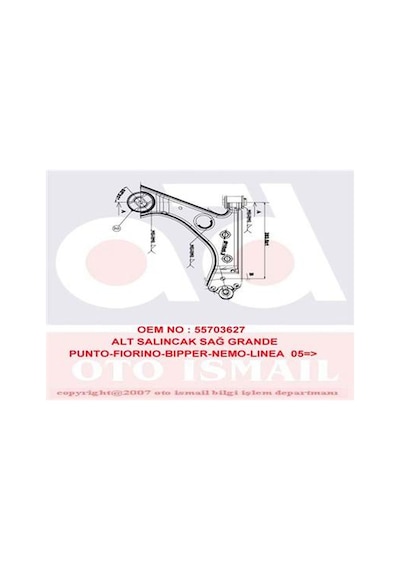 Sağ Salıncak Opar 51895366e Fiat Fiorino