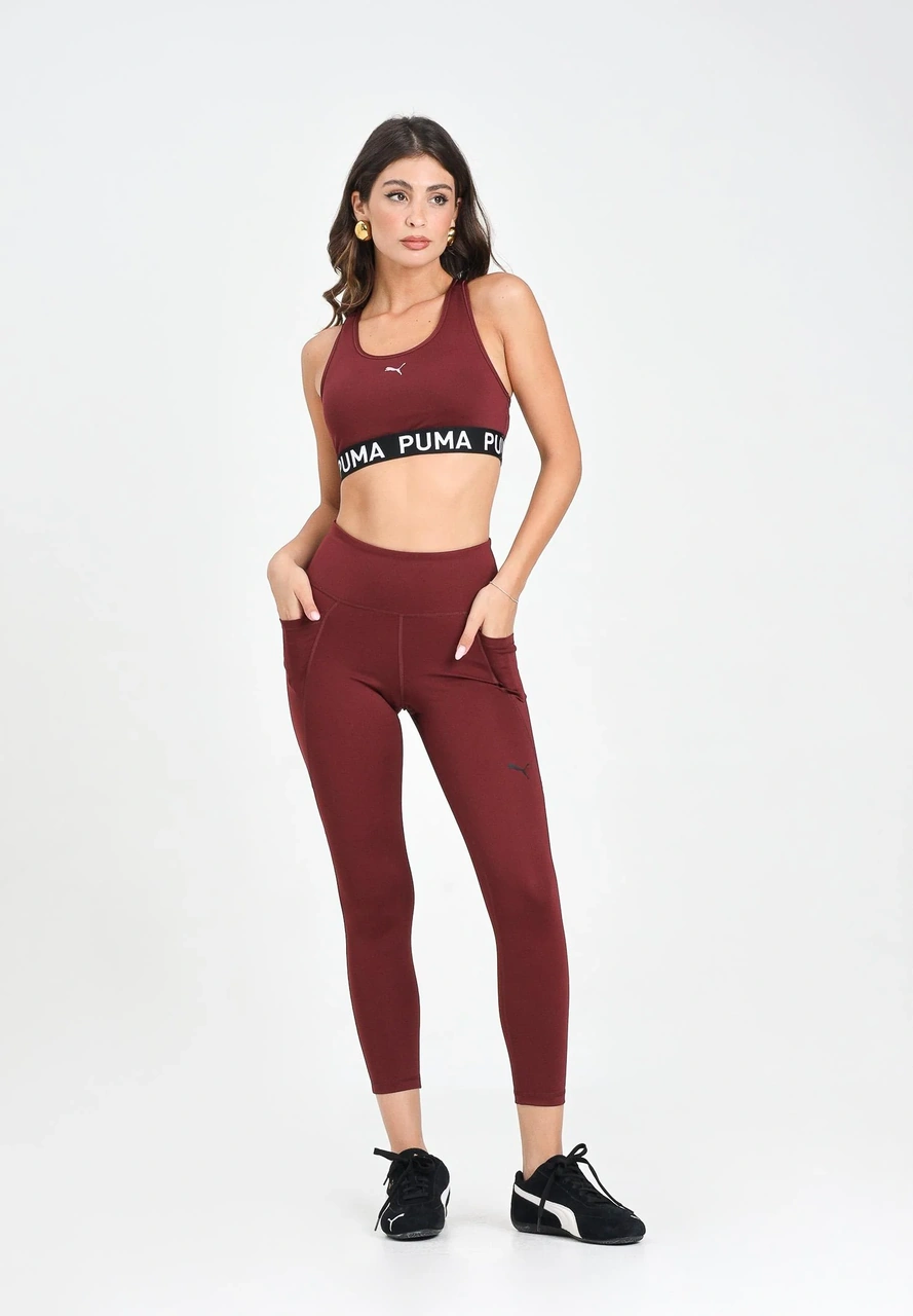 Puma Tad Essentıal Tıght 8/9 Spor Tayt 525899-96 Bordo