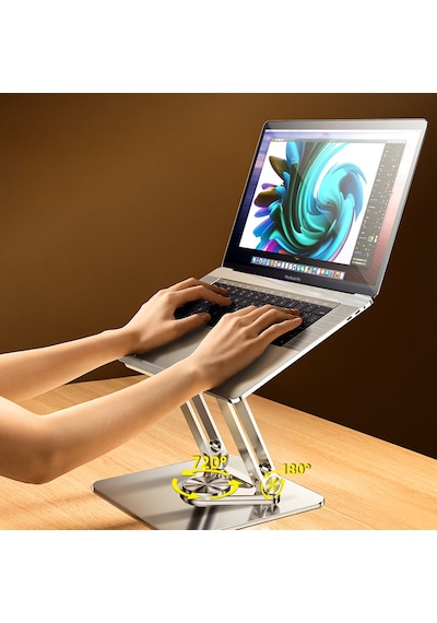 Rtako Rs-cp75d Tablet-laptop 360 Derece Döner Braket Stand - Siyah Siyah