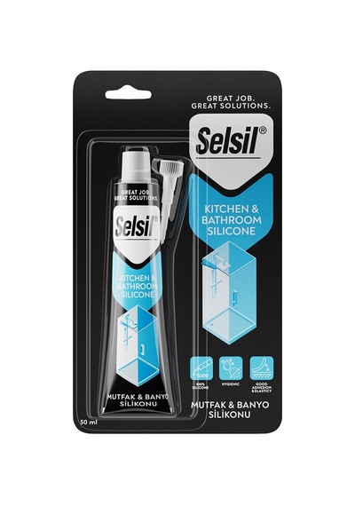 Selsil 1888 Duşakabin, Mutfak Ve Banyo Şeffaf Silikon 50ml- 12'li Paket
