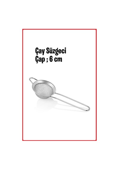 Paslanmaz Çelik Çay Süzgeci, 6 Cm, Paslanmaz Çelik Diğer