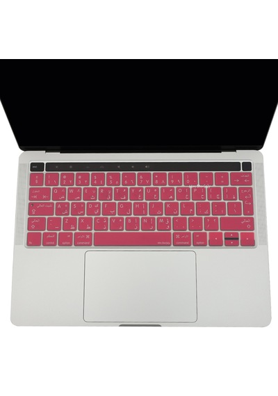 Arapça Klavye Apple Uyumlu MacBook Pro Kılıfı A1706 A1989 A2159 A1707 A1990 Uk Enter İle Açık Pembe