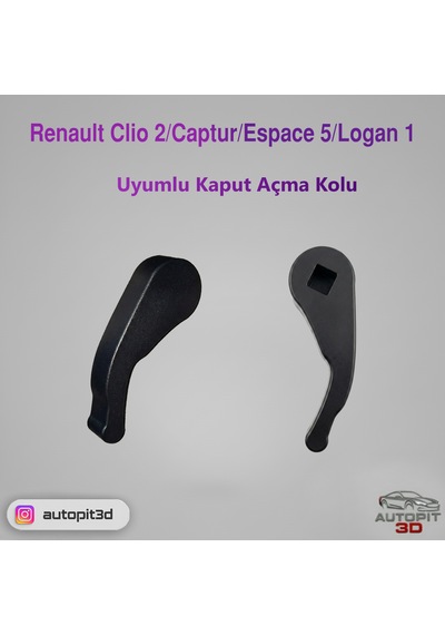 Renault Clio 2 / Captur / Espace 5 / Logan 1 Uyumlu Kaput Açma Kolu Kaput Açma Kolu