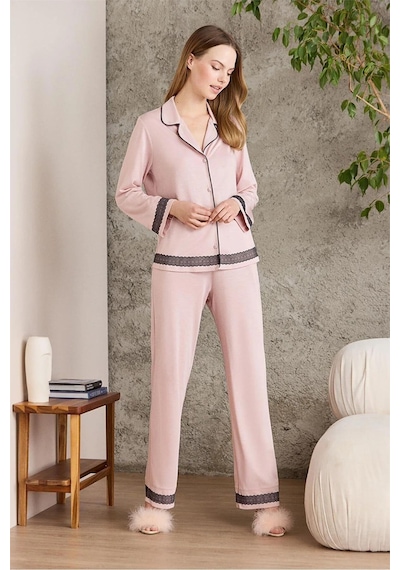 Pierre Cardin 2200 Kadın Uzun Kollu Gömlek Pijama Takımı-pudra Pudra Pierre Cardin 2200 Kadın Uzun Kollu Gömlek Pijama Takımı-pudra Pudra