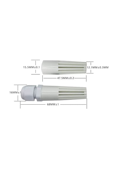 Plastik Sensör Kutusu Pvc68 Ds18b20 Lm35 Ntc Sht11 Htu21 Sht20 Sht21 Sht15 Sht75 Sht30 Aht10 Bme280