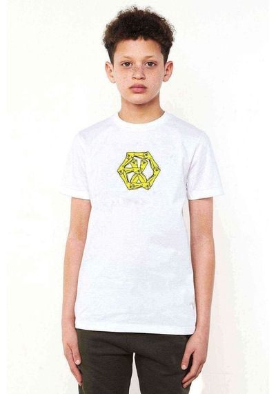 Tshirthane The Power Of Music Baskılı Unisex Çocuk Beyaz T-Shirt