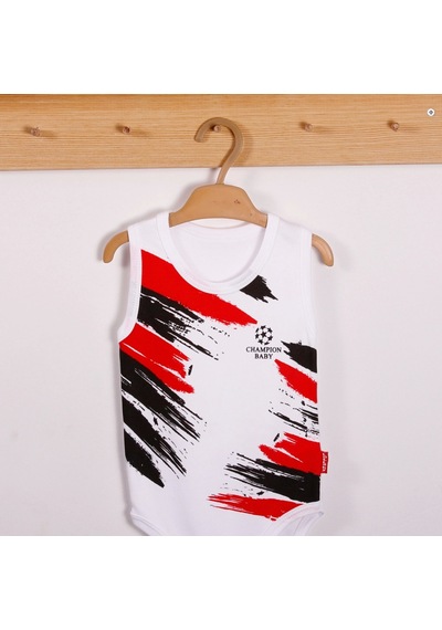 Candar Yeni Doğan 3-12 Ay Bjk Şampiyon Askılı Unisex Body Beyaz Beyaz