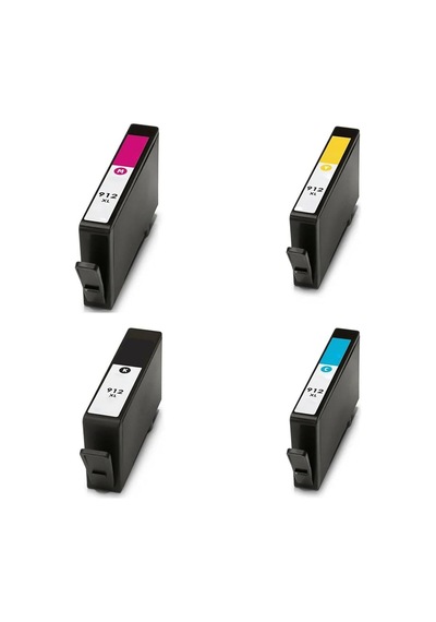 Hp Uyumlu Muadil Lar, 4 Renk 1 Set Hp 912xl Uyumlu - Officejet Pro 8012, 8014, 8015, 8022, 8023, 8024, 8025